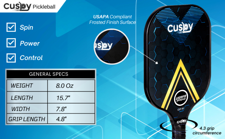 Powerful Fiberglass Pickleball Paddles Combo Set - USAPA Certified - Image 4