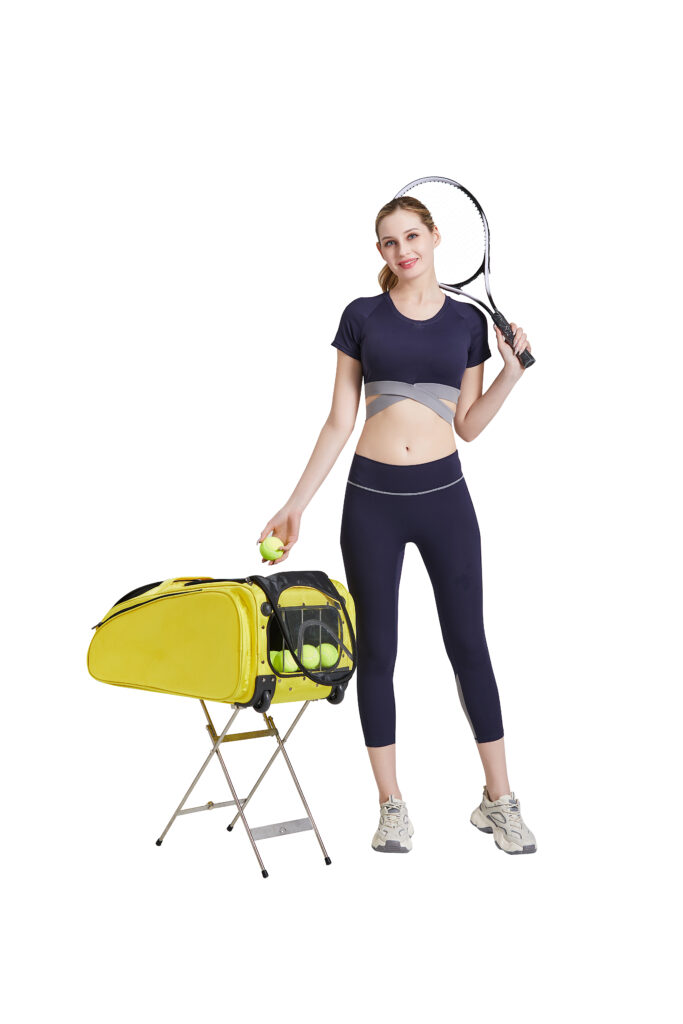 VIV Pickleball Tennis Bag: All-in-One Pickleball Bag, Hopper, and Feeder with Wheels.