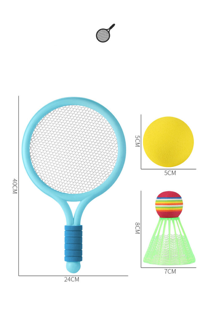 A Kids Tennis Rackets Set for Children to Play with a ball and a net.